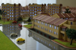 Макет городка таунхаусов "Лесной Городок".  М1:200 . Заказчик  Компания "Сувар-Казань"